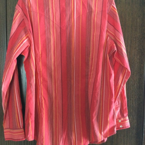 Retro Wrangler Rancher Western Rodeo Pearl Snap Button Shirt - Picture 4 of 8